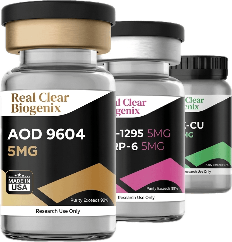 Research peptide vials